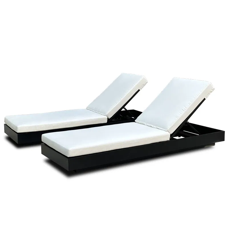 Beach Outdoor Furniture Aluminium Daybeds Outdoor for Hotel Pool Side Sun Loungers