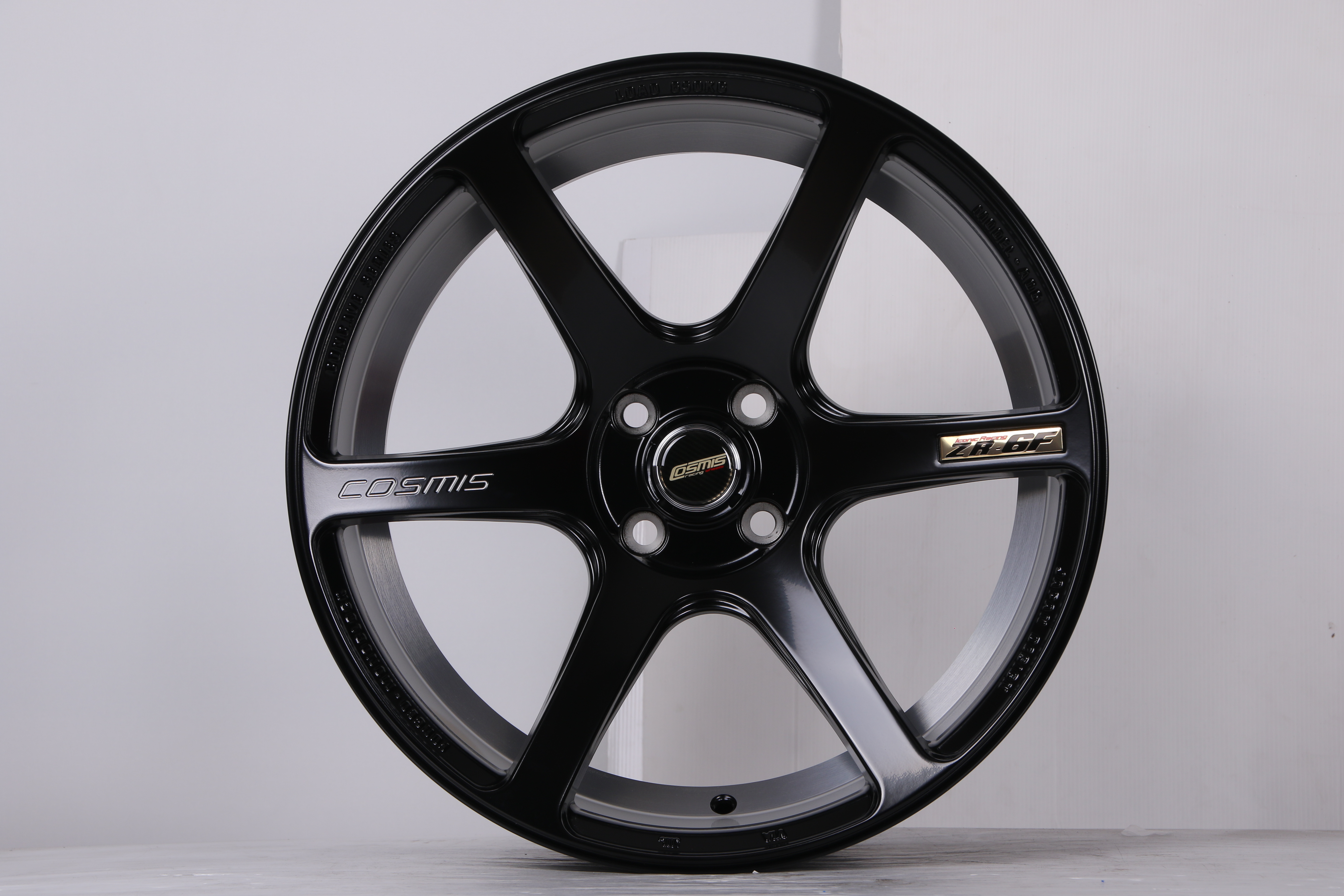 แม็กซ์ ZR-6/F(3909)17X9.0 4X100 ET30 ((N))BLK-XZ/M3 (สีดำด้านCNCท้องล้อ+ตัวหนังสือ)