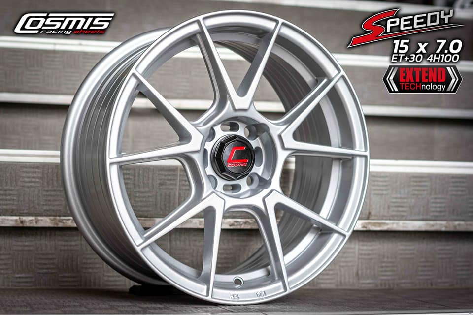 ล้อแม็กซ์ COSMIS SPEEDY (YA5630) 15X7.0 4X100 ET30 CB.67.1 SILVER (สีไฮเปอร์ซิลเวอร์)