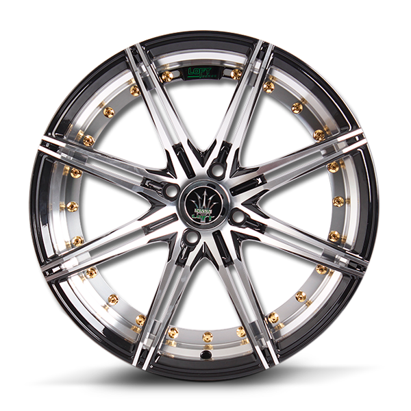 ล้อแม็กซ์ NAYA RIKA (9923) 17X7.0 4X100 ET30 CB.73.1 ((N))B-P (สีหน้าเงาร่องดำหมุดทองCNCท้องล้อ)