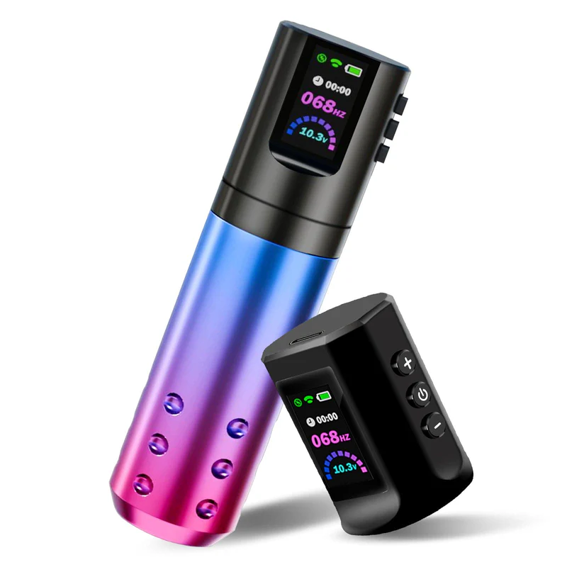 เครื่องสักไร้สาย Pen Wireless Colorful Grip 2Pcs Battery