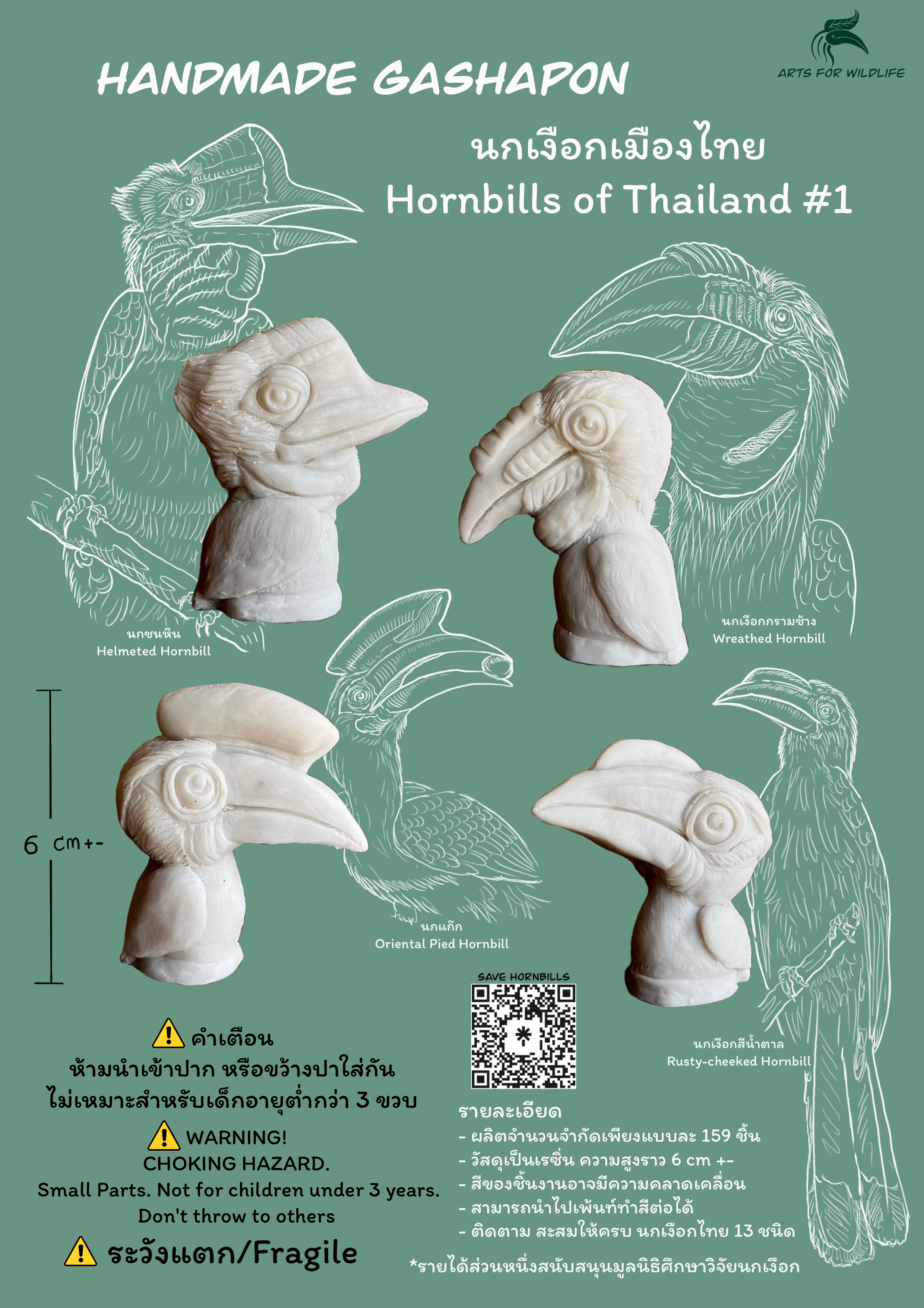 Hornbill Gashapon Vol. 1 กาชาปองนกเงือกเมืองไทย