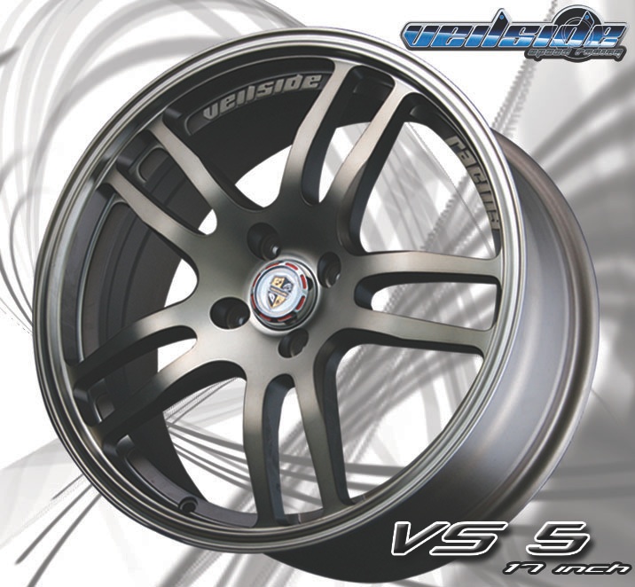 แม็กซ์ VEILSIDE(VS5) 17X7.5 5X114.3 ET38 CB.73.1 *MATTBLACK* (สีดำด้านทั้งวง)Custom