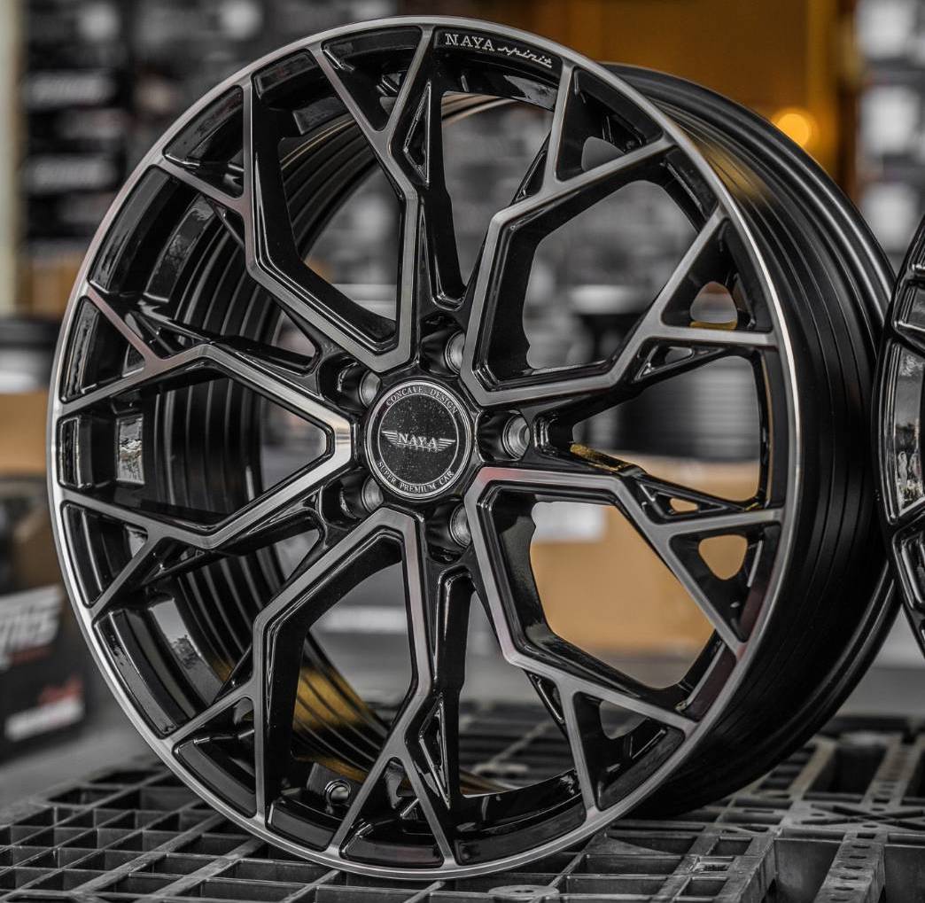 ล้อแม็กซ์ NAYA ALPHA-3 (YA5640) 17X7.5 5X113 ET40 CB.73.1 BLK/XZ (สีดำทั้งวง+CNCตัวหนังสือ)