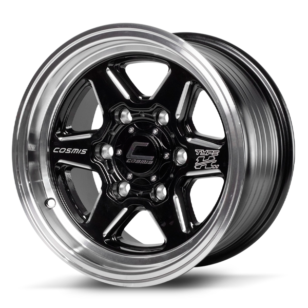 ล้อแม็กซ์ COSMIS TYPE-H (YA9958D) 15X8.0 6X139.7 ET15 CB.100.1 B-LP-W-XZ (สีดำขอบเงาCNCข้างก้าน+ตัวหนังสือ)