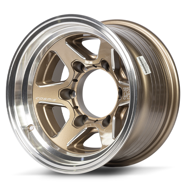 ล้อแม็กซ์ COSMIS TYPE-H (YA9958B) 15X8.0 6X170 ET-57 CB.133 PG-LP-W-XZ (สีน้ำตาล+ขอบเงา+CNCข้างก้าน+ตัวหนังสือ)