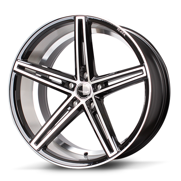 แม็กซ์ KARDIA(3180) 19X9.5 5X120 ET38 ((N))B-P-XZ (สีหน้าเงาร่องดำCNCท้องล้อ+ตัวหนังสือ)