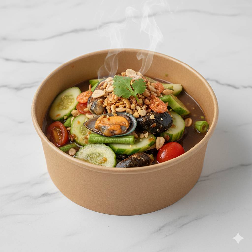 ส้มตำแตง+หอยแมลงภู่นิวซีแลนด์+สูตรน้ำปลาร้าเด็ด 750 กรัม