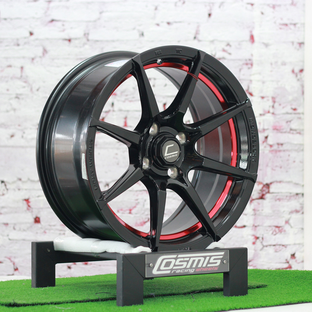 ล้อแม็กซ์ COSMIS VR-1 (3941) 15X7.0 4X100 ET32 CB.73.1 XP-((R))BLK (สีดำ+ท้องแดง)