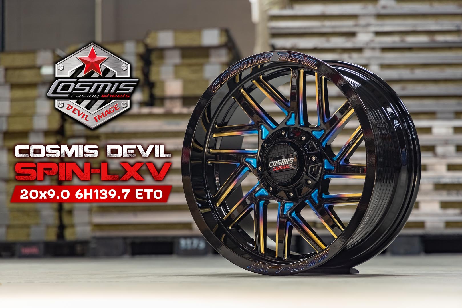 แม็กซ์ SPIN-LXV(1816) 20X9.0 6X139.7 ET0 CB.106.1 *TITANIUMBLACK* (สีไทเทเนียมแบล็ค)Custom