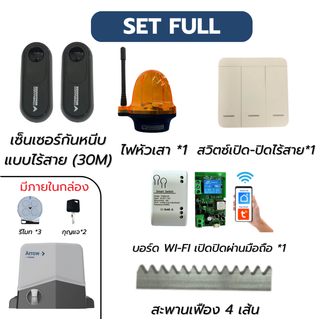 มอเตอร์ประตูรีโมท Arrow รุ่น Eco 1500AC รับประกันมอเตอร์2ปี ลดพิเศษต้อนรับครึ่งปี ของมีจำนวนจำกัด!!!