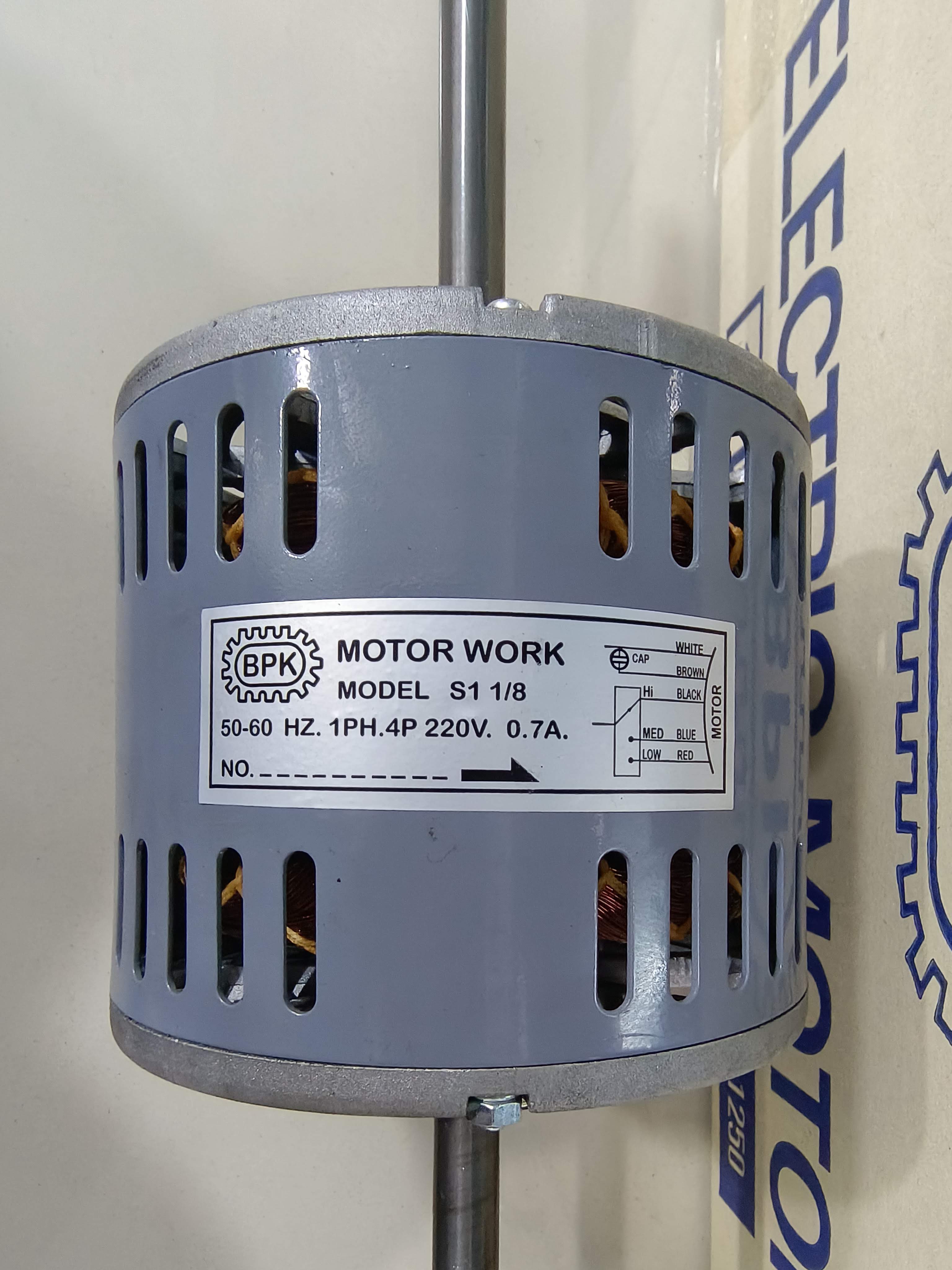 มอเตอร์คอยล์เย็น แอร์แขวน 2 แกน 1/8 HP