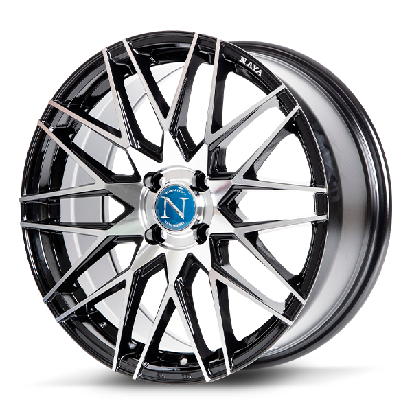แม็กซ์ TANOS(D2790) 17X7.5 4X100 ET40 CB.73.1 B-PT-XZ สีหน้าเงาร่องดำ CNC ตัวหนังสือ