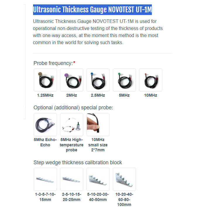 Ultrasonic Thickness Gauge NOVOTEST UT-1M