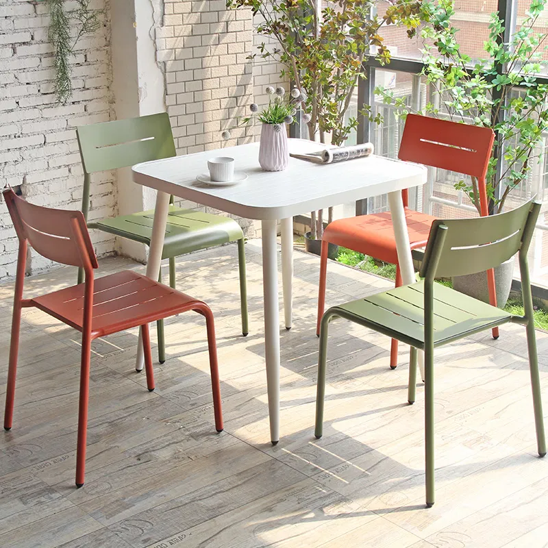 stackable aluminium dining chairs Designer stackable outdoor aluminium restaurant chair