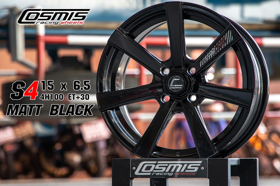 COSMIS INNERLINE S4 15X6.5 4H100 ET+30 (สีดำด้าน)