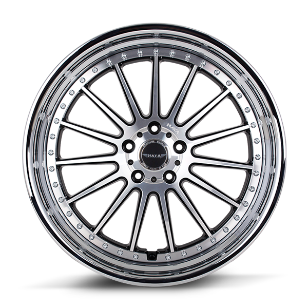 แม็กซ์ FINISH (241) 20X8.5 5X114.3 ET40 BKF-I (สีหน้าเงาร่องดำขอบเลส)