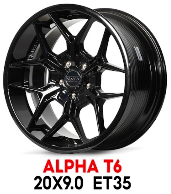 แม็กซ์ ALPHA-T6(7999) 20X9.0 5X113 ET35 CB.73.1 GLOSS BLACK (สีดำเงาทั้งวง)