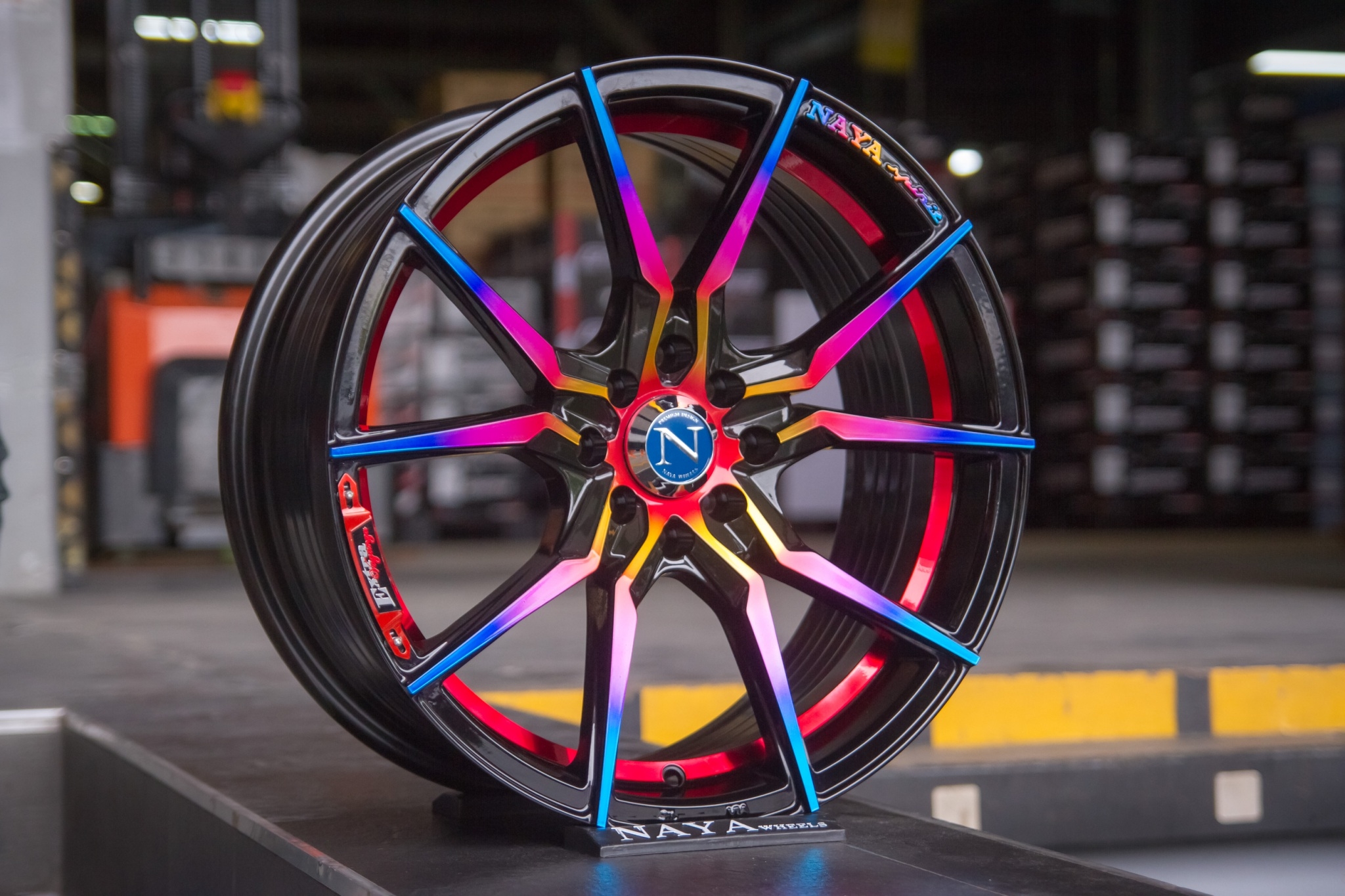 แม็กซ์ EVEREST-2 PREMIUM (YA9961) 17X7.5 8x100/114.3 ET30 CB. 73.1 *((R))Titanium* (สีไทเทเนียม+ท้องแดง) Custom