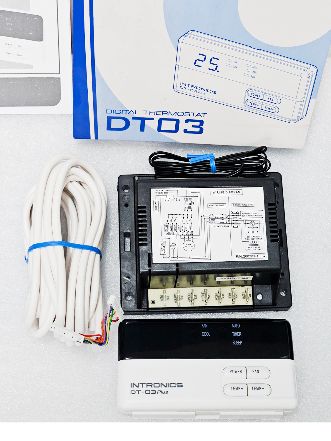 รีโมทแอร์ INTRONICS รูมเทอร์โม DT03 แบบมีสาย