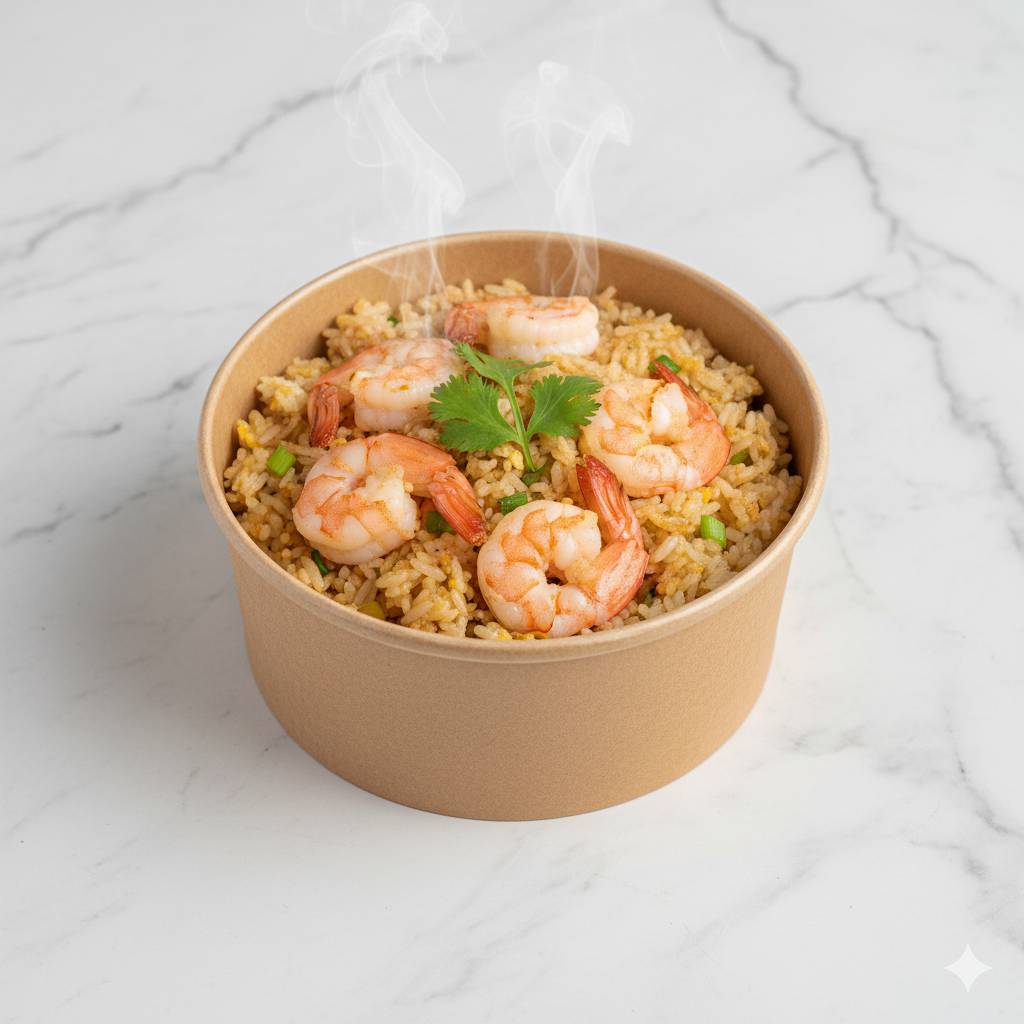 ข้าว+ผัดกุ้งใหญ่ 750 กรัม