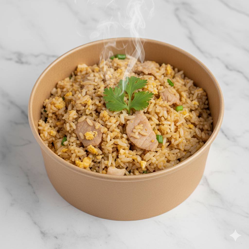 ข้าวผัด+หมูสันนอกติดมัน 750 กรัม