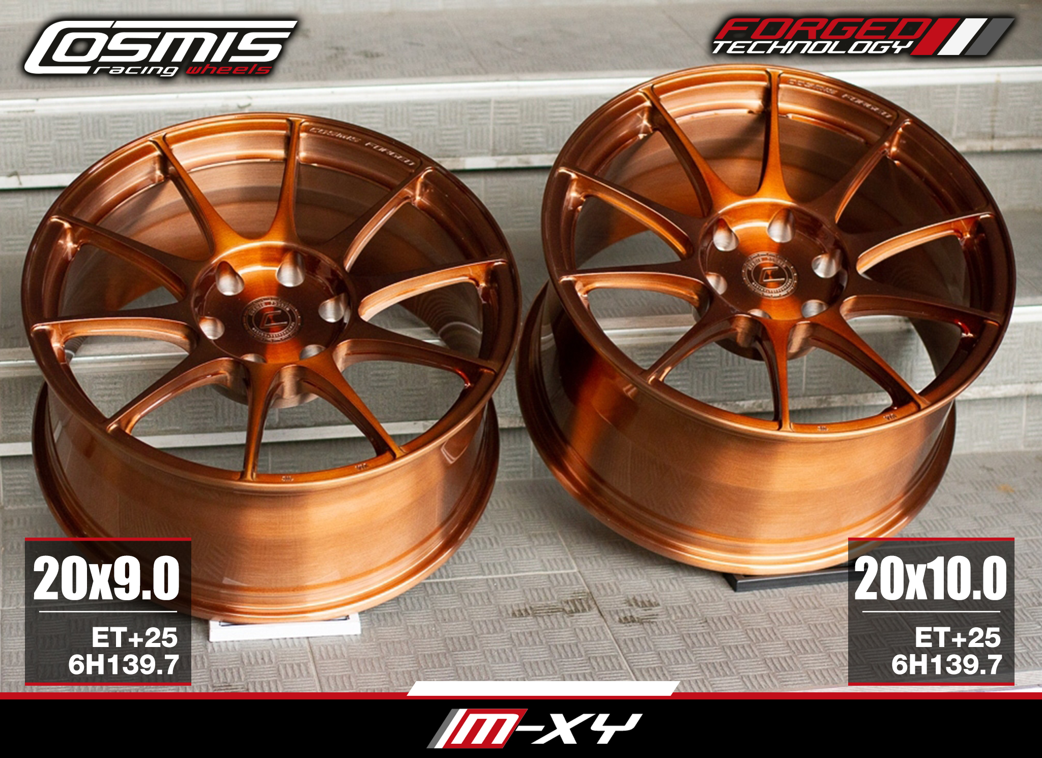 แม็กซ์ M-XY 20X10.0 6X139.7 ET25 CB.106 BRUSHED/COFFEE (สีหน้าปัดลายสีกาแฟ)