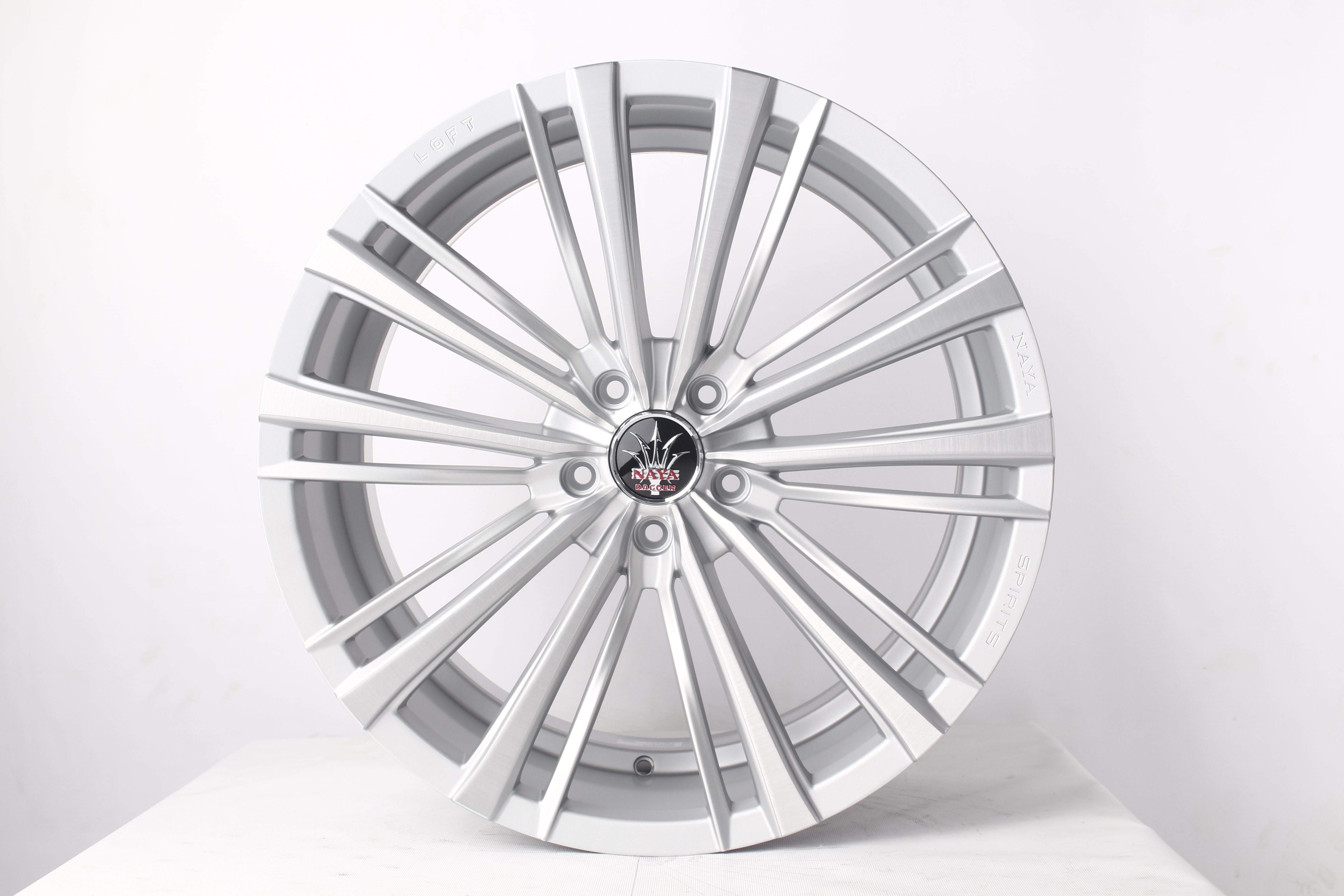 แม็กซ์ LOFT(T416) 20X10.0 5X114.3 ET42 MSU (สีหน้าเงาปัดลายร่องซิลเวอร์)