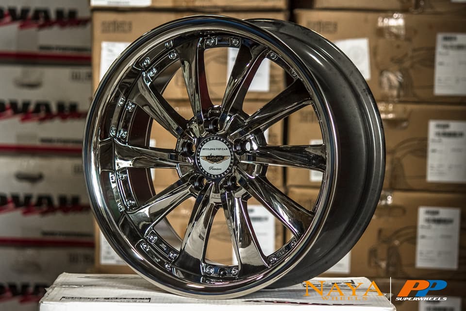 ล้อแม็กซ์ NAYA SHADOW (101F) 17X7.0 5X105 ET40 BMC-I (สีแบล็คโครมขอบเลส)