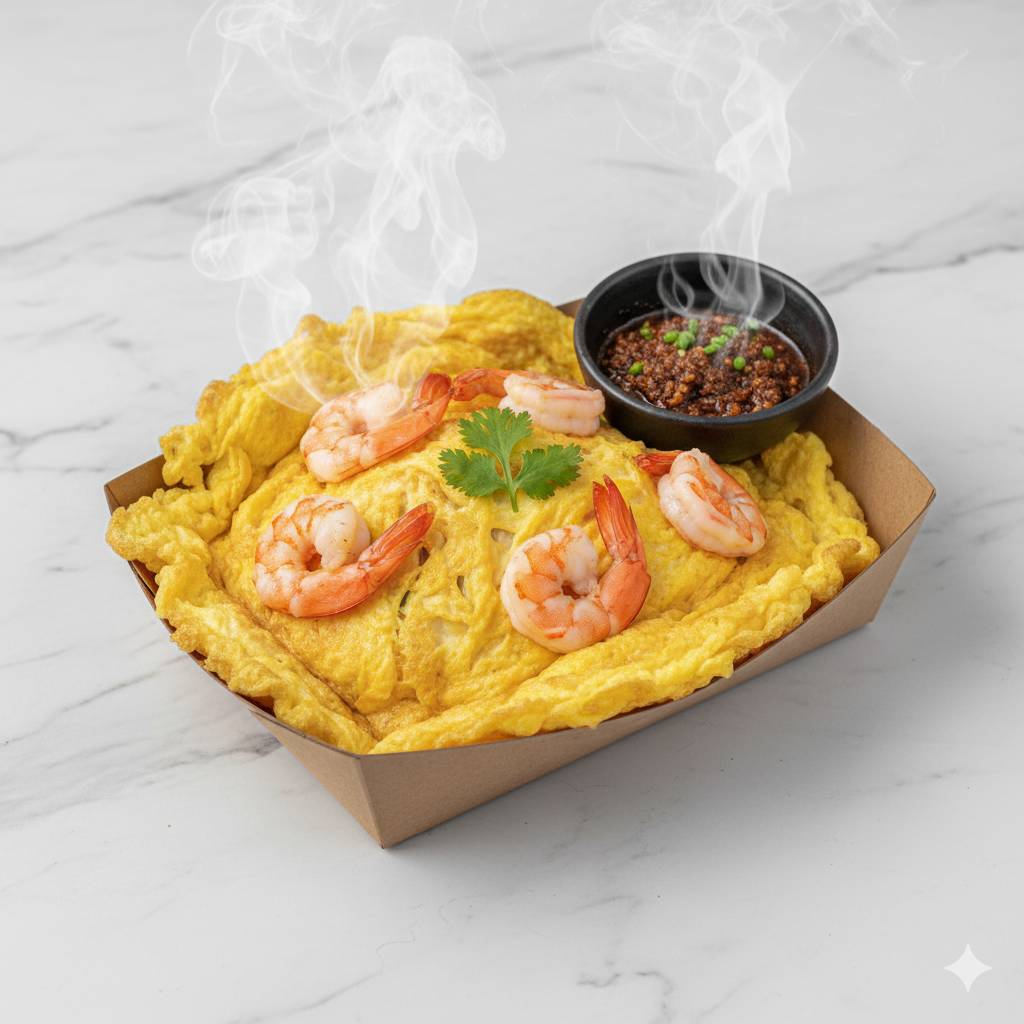 ข้าว+ไข่เจียวกุ้ง+น้ำพริกแมลงดา 750 กรัม