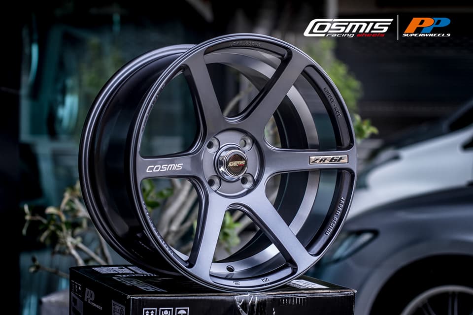 ล้อแม็กซ์ COSMIS ZR-6F (3909) 17X9.0 4X100 ET30 ((N))DE-XZ/M3 (สีกันเมทาลิคด้านCNCท้องล้อ+ตัวหนังสือ)