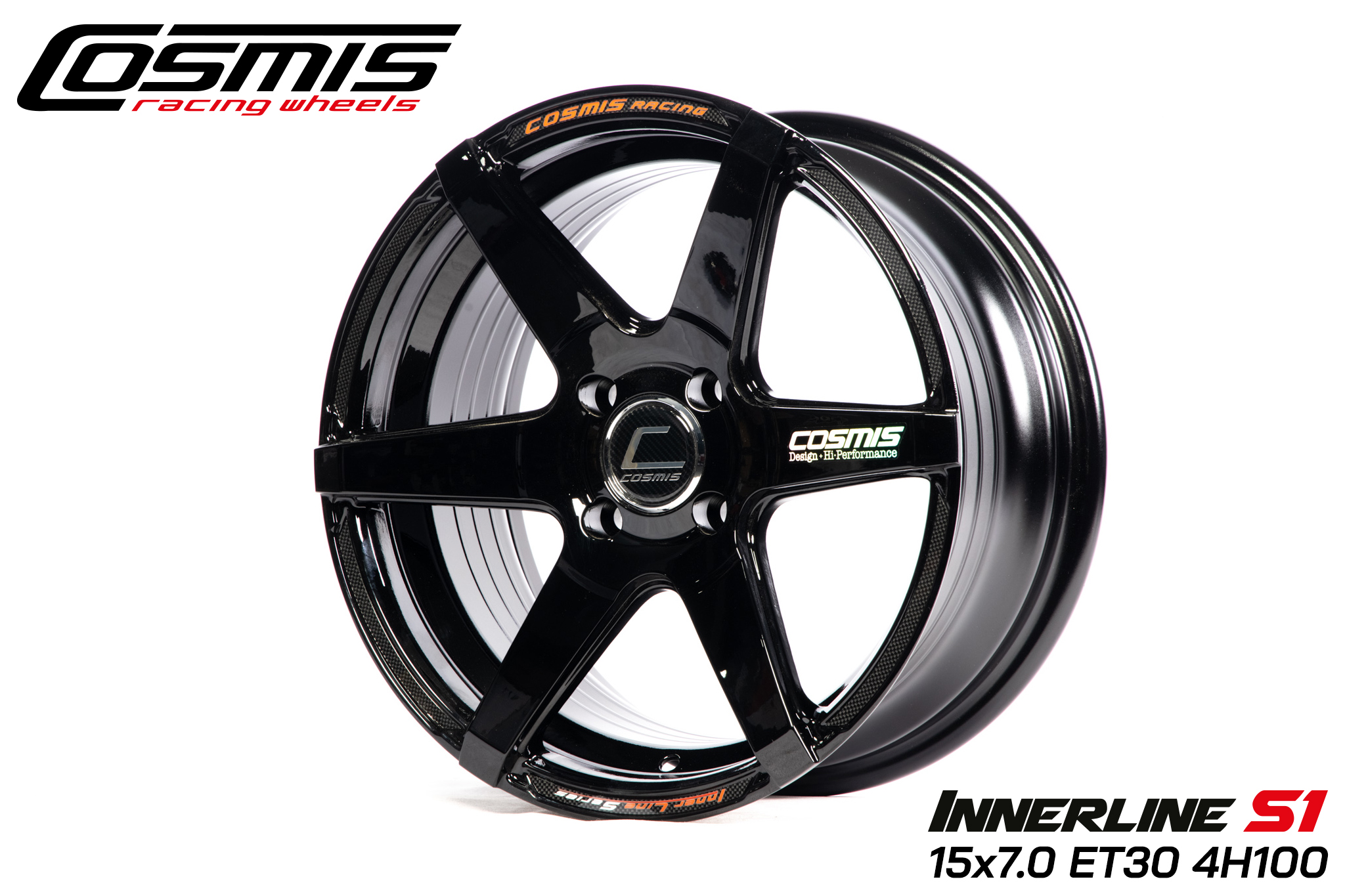 แม็กซ์ INNERLINE.S1(9929) 15X7.0 4X100 ET30 CB.67.1 BLK+PLATE (สีดำเงาทั้งวง+เพลท)