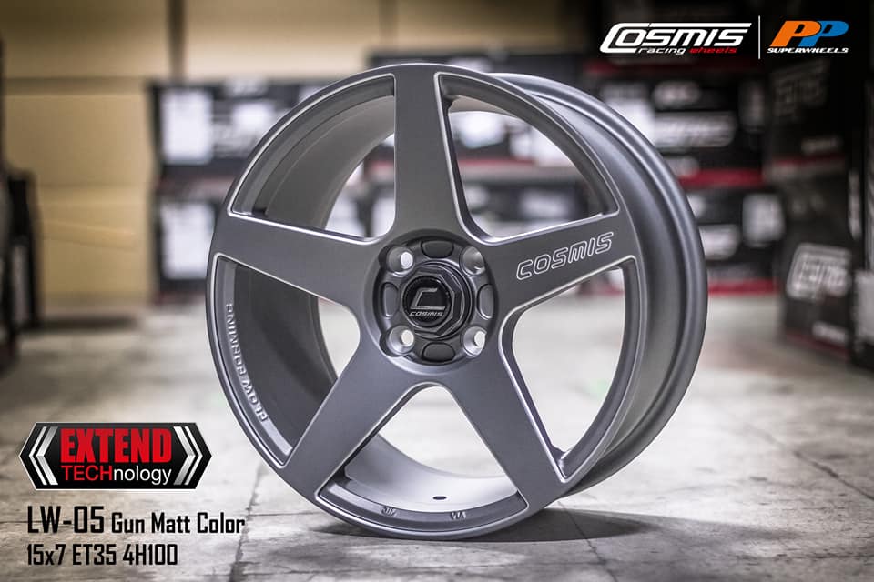 ล้อแม็กซ์ COSMIS LW-05 (YA1037) 15X7.0 4X100 ET35 CB.67.1 DE-W (สีกัน+CNCข้างก้าน)