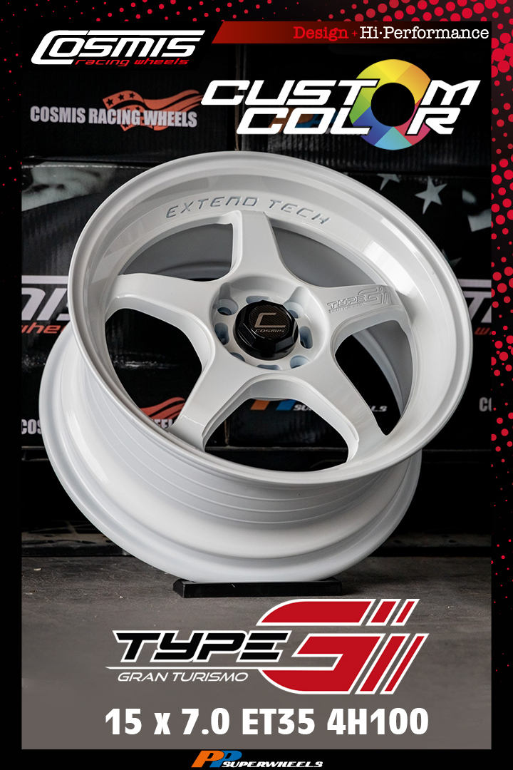 แม็กซ์ TYPE-GV.2(YA9994) 15X7.0 4X100 ET35 CB.67.1 *WHITE* (สีขาวทั้งวง)Custom