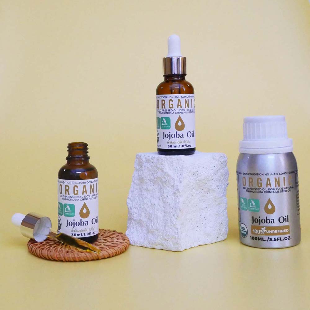 น้ำมันโจโจ้บา โฮโฮบาออยล์ ออร์แกนิค สกัดเย็น Organic Jojoba Oil 30-100ml