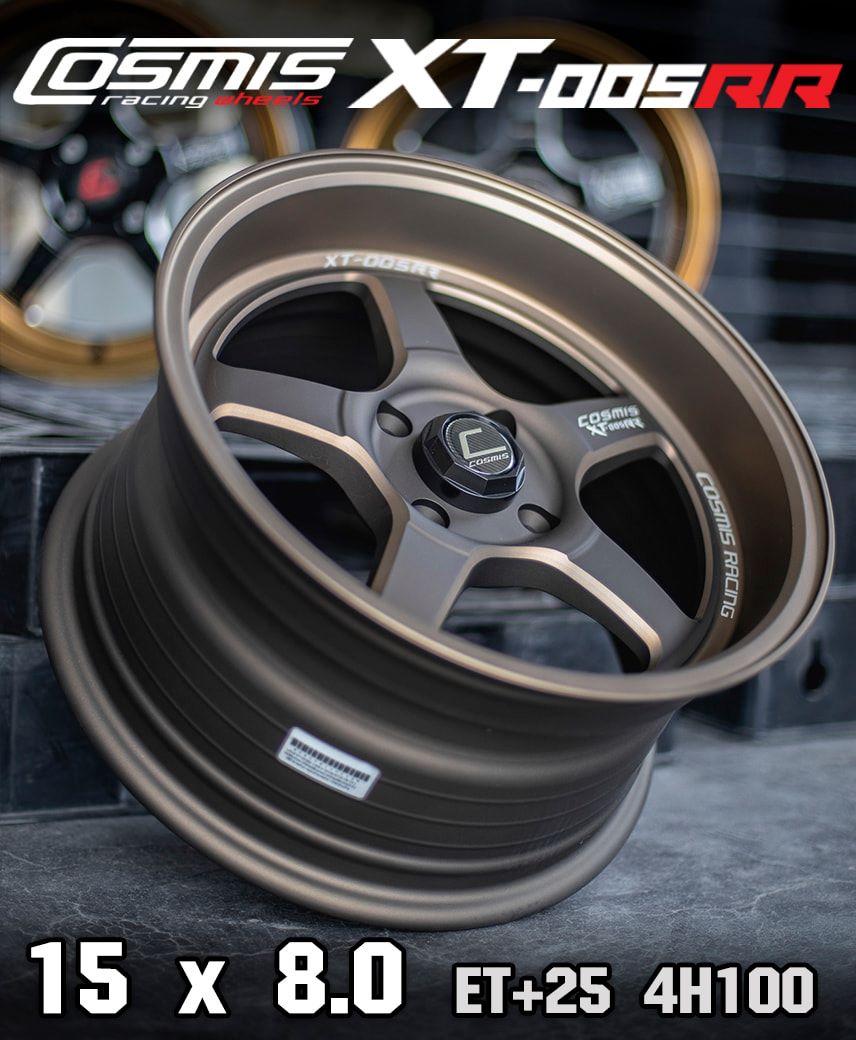 COSMIS XT-005RR 15X8.0 4H100 ET+25 (สีน้ำตาลด้านแลคชา)