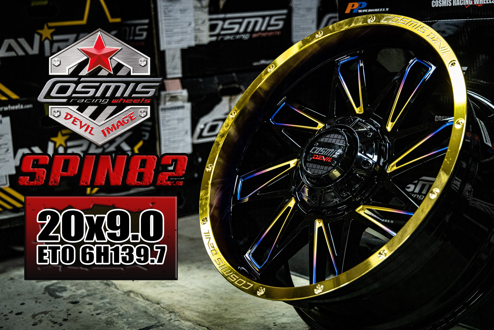 แม็กซ์ SPIN-82 20X9.0 12X130/139.7 ET0 CB.106.1 *TITANIUM* (สีไทเทเนียม)Custom
