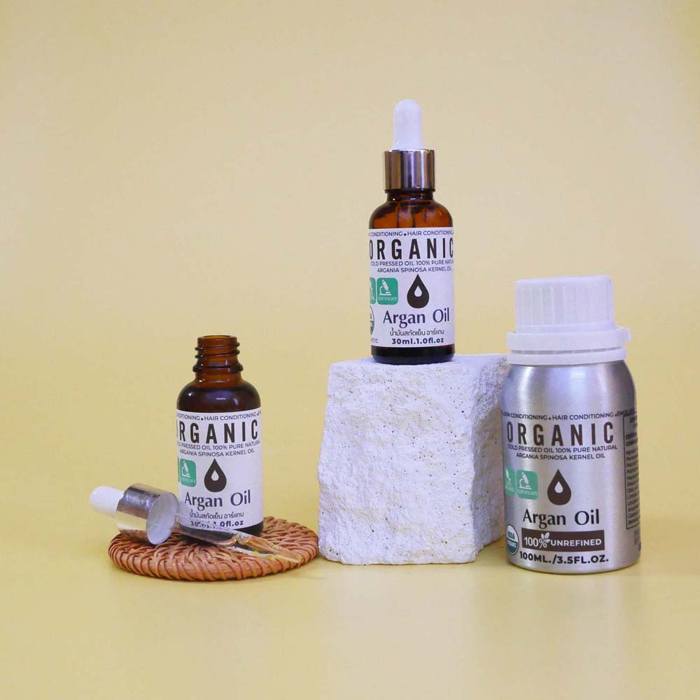 น้ำมันอาร์แกน Moroccoอาร์แกนออยล์ ออร์แกนิค สกัดเย็น Organic Argan Oil 30-100ml