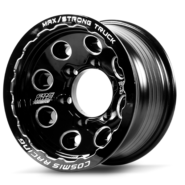 ล้อแม็กซ์ COSMIS TYPE-H2 (YA049) 15X8.0 6X170 ET-45 CB.133 BLK-W-S XZ (สีดำ+ขอบเฟือง+ขอบล่างเงา+ขอบบนดำ+CNCข้างก้าน+CNCตัวหนังสือที่ขอบ+ก้าน)