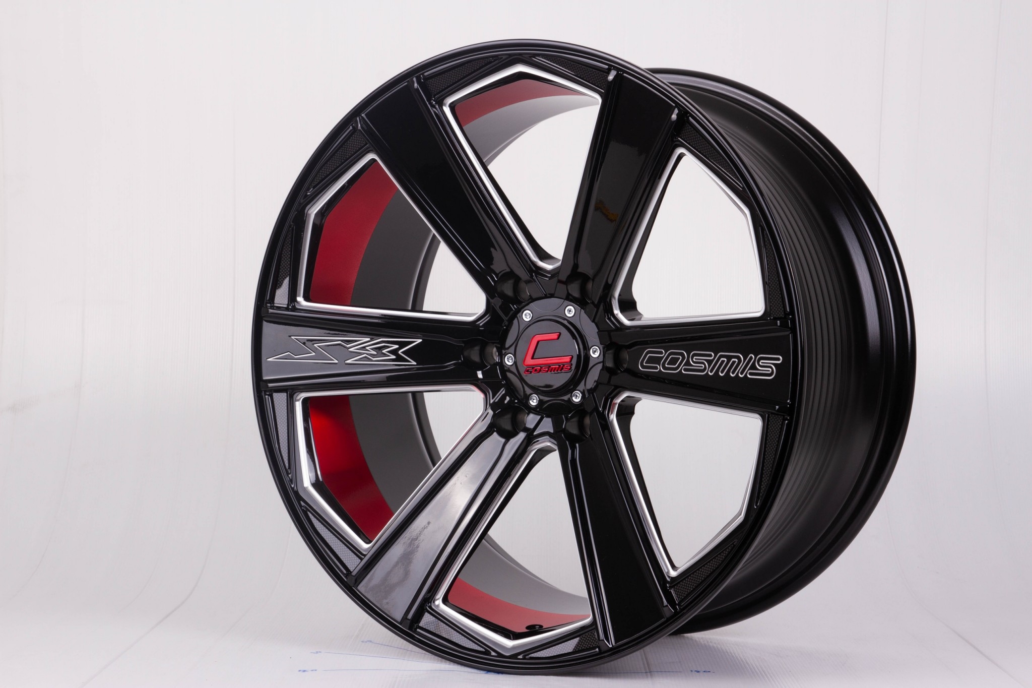 แม๊กซ์ INNERLINE.S3 (YA9930) 20X9.5 6X139.7 ET20 CB.106 XP-((R))BLK-W-XZ (สีดำ+ท้องแดง+CNCข้างก้าน+ตัวหนังสือ)