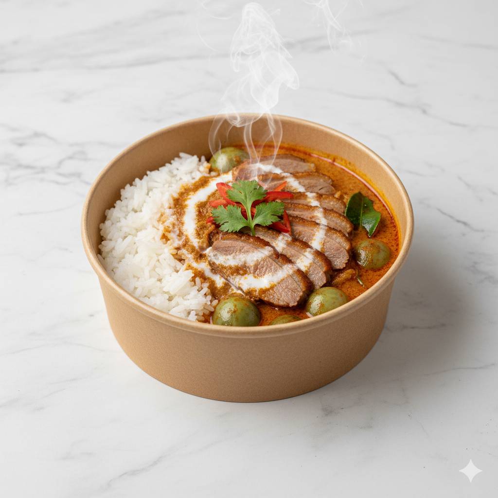 ข้าวผัดแกงคั่วเป็ดย่าง 750 กรัม