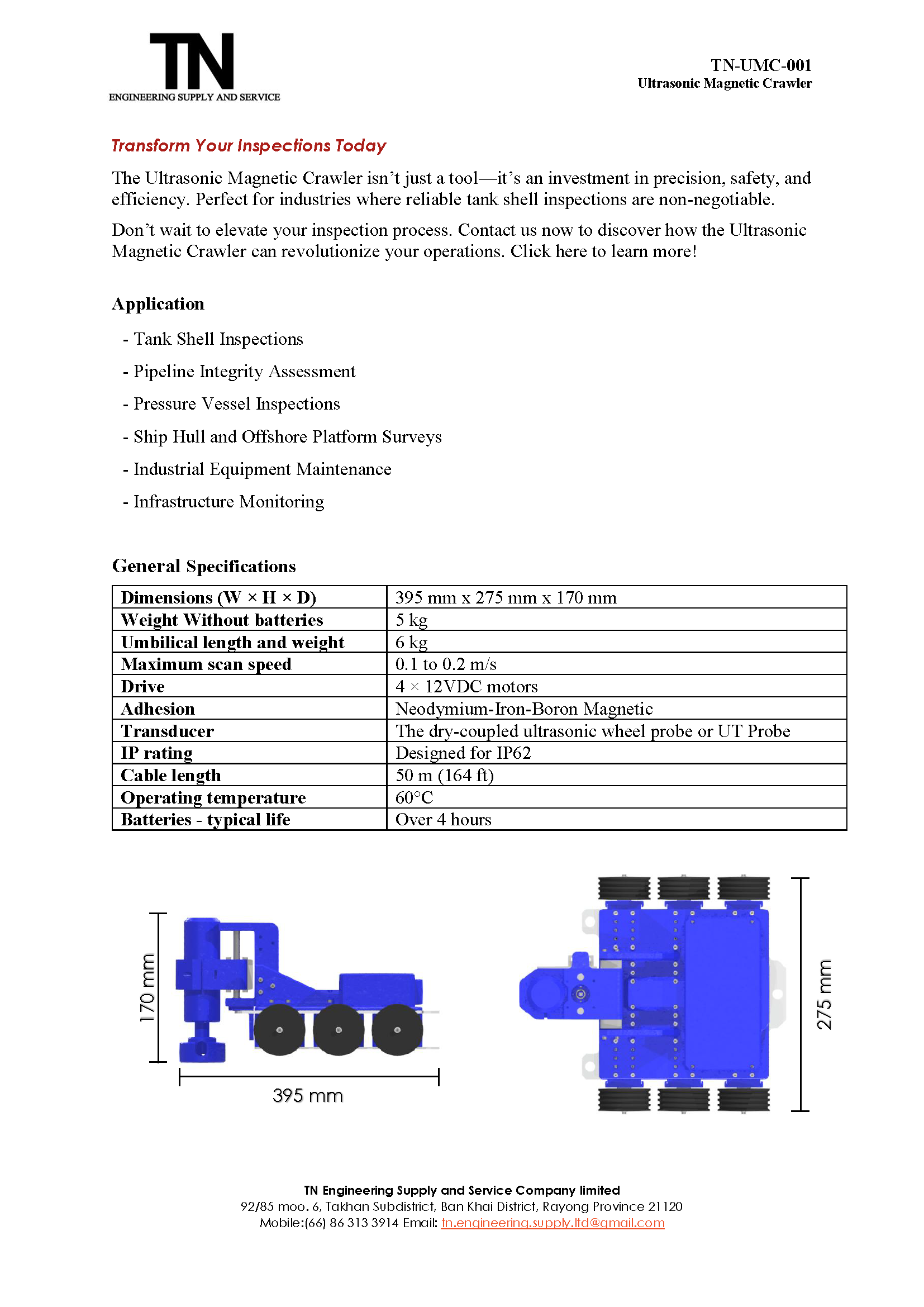 Ultrasonic Magnetic Crawler