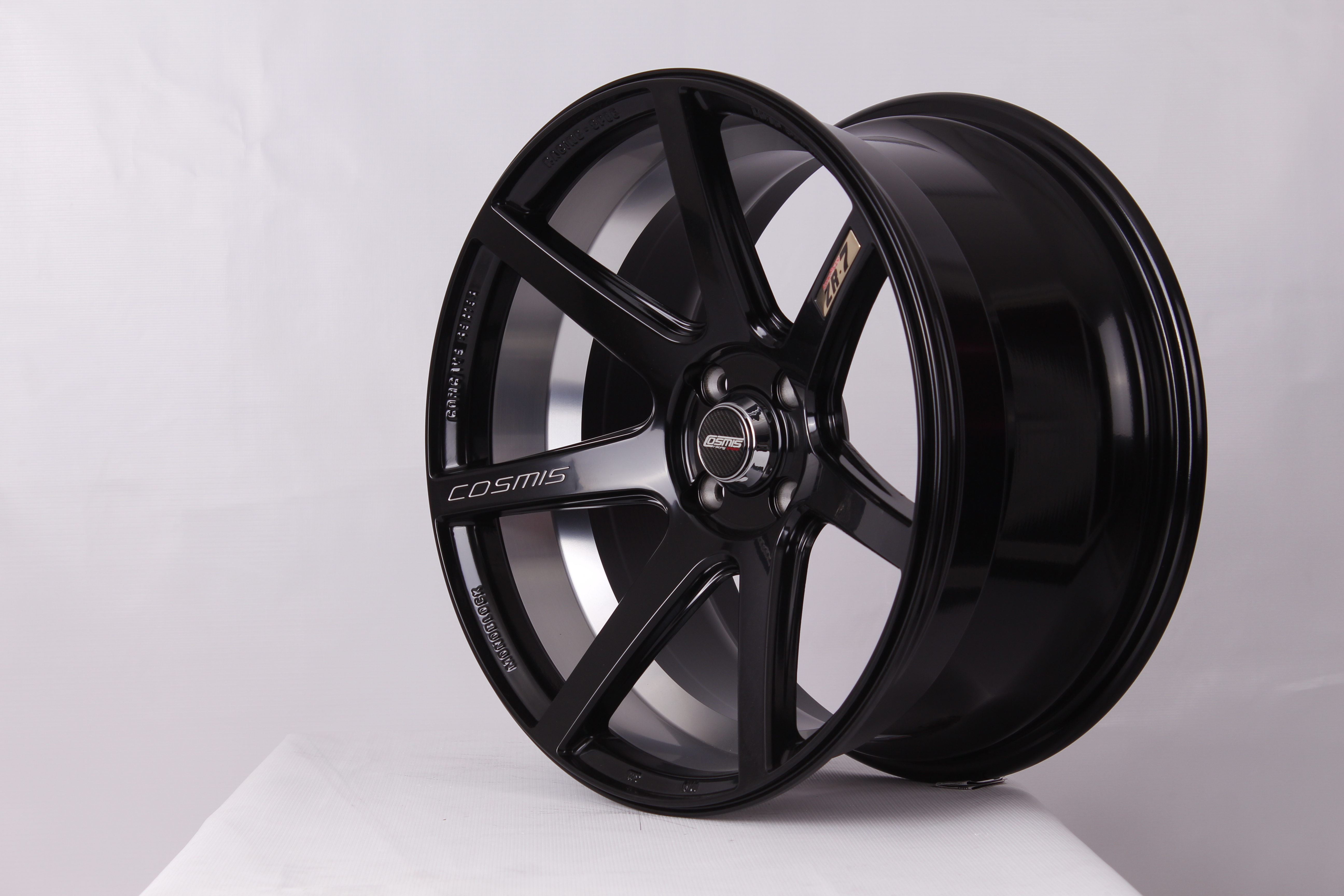 แม็กซ์ ZR-7(3908) 17X9.0 4X100 ET30 CB.73.1 ((N))BLK-XZ/M3 (สีดำด้านCNCท้องล้อ+ตัวหนังสือ)