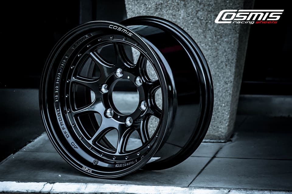 แม็กซ์ AD-V4(2785) 16X8.0 6X139.7 ET-10 CB.106 BLK (สีดำเงาทั้งวง)Custom