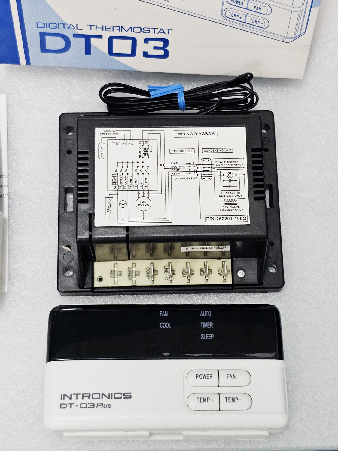 รีโมทแอร์ INTRONICS รูมเทอร์โม DT03 แบบไร้สาย มีรีโมท