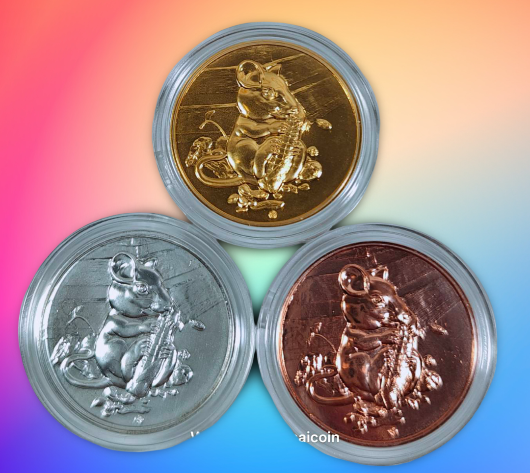 เหรียญที่ระลึกปฏิทิน (ปีชวด) พ.ศ. 2563 ชุบทอง - ชุบเงิน- ชุบทองแดง