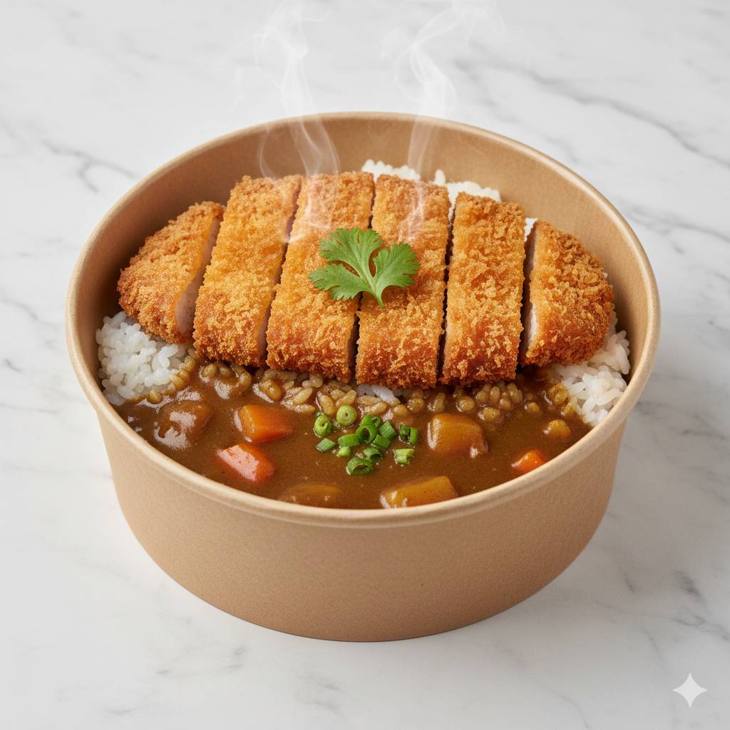ข้าว+แกงกระหรี่มันบด+ไก่ทอดกรอบ 750 กรัม