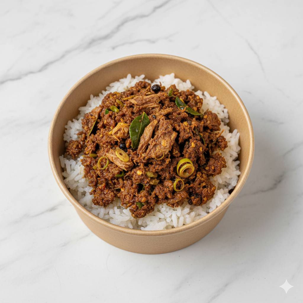 ข้าว+แกงปลาทูไตปลาแห้งพริกแกงใต้ 750 กรัม