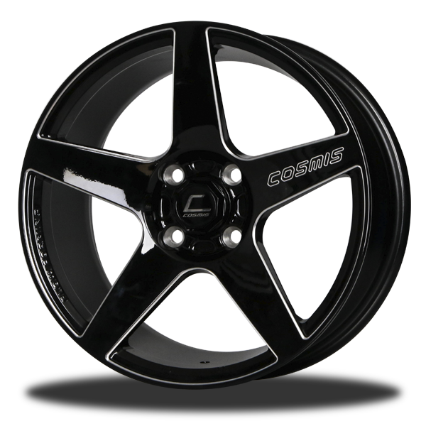 แม็กซ์ LW-05(YA1037) 15X7.0 4X100 ET35 CB.67.1 BLK+W (สีดำเงาCNCข้างก้าน)