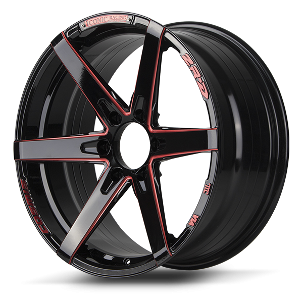 แม็กซ์ ZR-D 20X9.0 6X139.7 ET28 CB.106.1 BM/RC (สีดำเงา+CNCข้างก้านไดร์แดง+ตัวหนังสือไดร์แดง)Custom